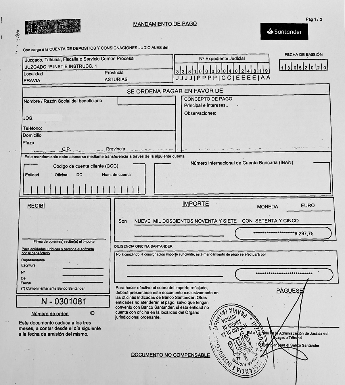 bankinter mandamiento de pago
